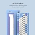 thumbnail image 4 of Womier SK75 VIA RGB Teclado mecánico con junta de 3 modos Teclado inalámbrico de aluminio para juegos de intercambio en caliente para PC, 4 of 5