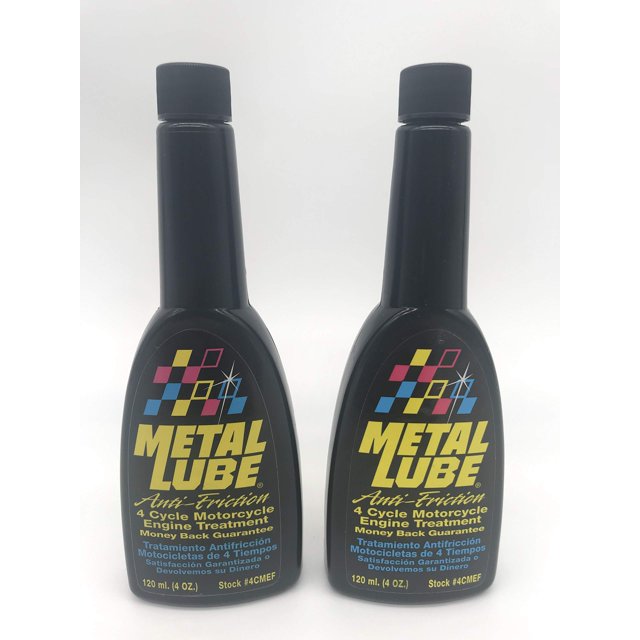 Metal Lube Engine Treatment, Anti-Friction 4 Cycle Motorcycle 4 Oz (2Pack)