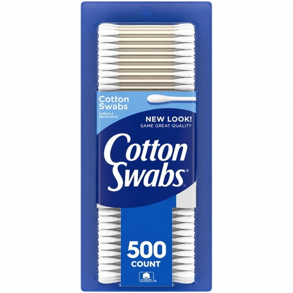 500 Count Cotton Swabs, Durable Paper Stick Cotton Swabs for Personal Care, Makeup & Household Use