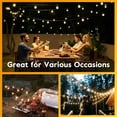 thumbnail image 4 of Outdoor String Lights with Remote and Zip Ties, 58Ft Dimmable Patio Lights with 25 Bulbs, Waterproof Hanging Lights for Porch Backyard Bistro Cafe Market, 4 of 4