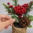 thumbnail image 5 of Artificial Mini Potted Poinsettia Arrangement Christmas Tabletop Plant Decor Holiday Home Accent Design B, 5 of 6