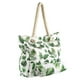 thumbnail image 1 of Fiudx Bolsa de Playa Grande con Diseño de Palmera Tropical de Verano, Lona/Tela Oxford, Color Verde, Bolsillo con Cremallera, Ideal para Viajes Al Aire Libre, Diseño Espacioso y Elegante, Fácil de Ll, 1 of 6