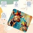 thumbnail image 3 of Deer Printed Square Desk Mat Mousepad, 8.3x9.8 Inch, Non-Slip Rubber Bottom, Suitable for Office and Gaming, 3 of 6