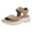 Khaki, variant on Gubotare Women's Walking Sandals Comfortable Air Cushion Platform Elastic Ankle Strap Open Toe Outdoor Summer Shoes (Khaki,Size 11)