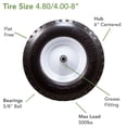 thumbnail image 4 of Tapón Wheelbarrow Tire Marathon de 8 x 15,5 cm, poliuretano, 227 kg, 4 of 4
