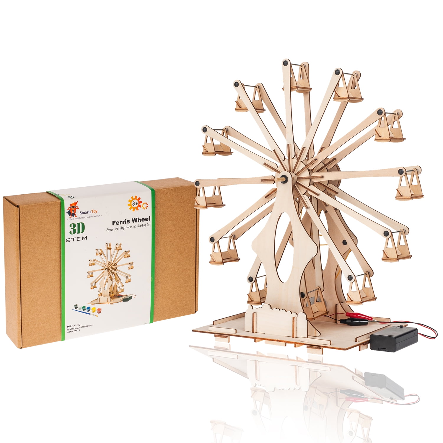 Wooden Ferris Wheel Building DIY Model Kits for Adults, Teens and Kids |  Educational STEM Toys for Boys and Girls | 3D Puzzles Science Kits for Kids  