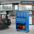 thumbnail image 3 of 8-Drawers Rolling Tool Chest Cabinet High Capacity Tool Storage Cabinet with Wheels and Locking System, Removable Toolbox Organizer with Sliding Drawers (BlUE), 3 of 8