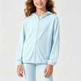 thumbnail image 2 of Pretxorve Kids Girls Boys Jacket Light Sun Protection Zip Up Hooded Summer Active Outerwear Sizes 3-15Y, 2 of 5