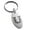 Silver, variant on Stainless Steel Letter U Initial Dotted Monogram Engraved Small Oval Charm Keychain Keyring