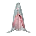 thumbnail image 7 of Honeii Adorable Pink Fluffy Birds Print Poncho Cape, Cloak Coat, Snuggly Hooded Wearable Blanket, Hooded Cape For Teenagers,Halloween Costumes-Medium, 7 of 7