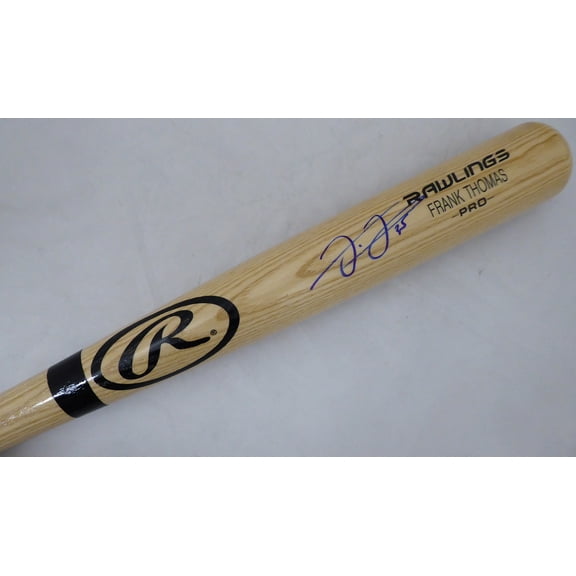 Frank Thomas Autographed Blonde Rawlings Bat Chicago White Sox Beckett BAS 177490