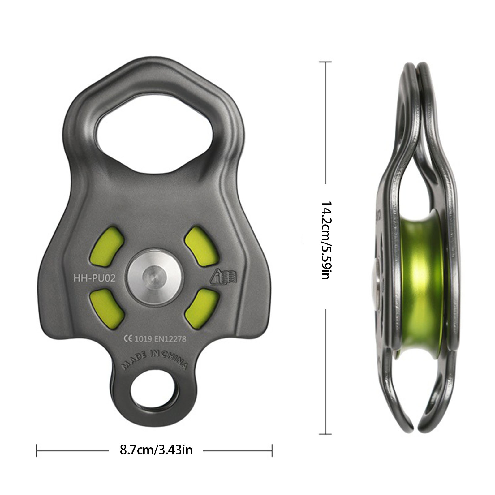 High Strengths Single Pulley With Accuracy Bearings Light weight Aluminum Pulley for Outdoor Activity