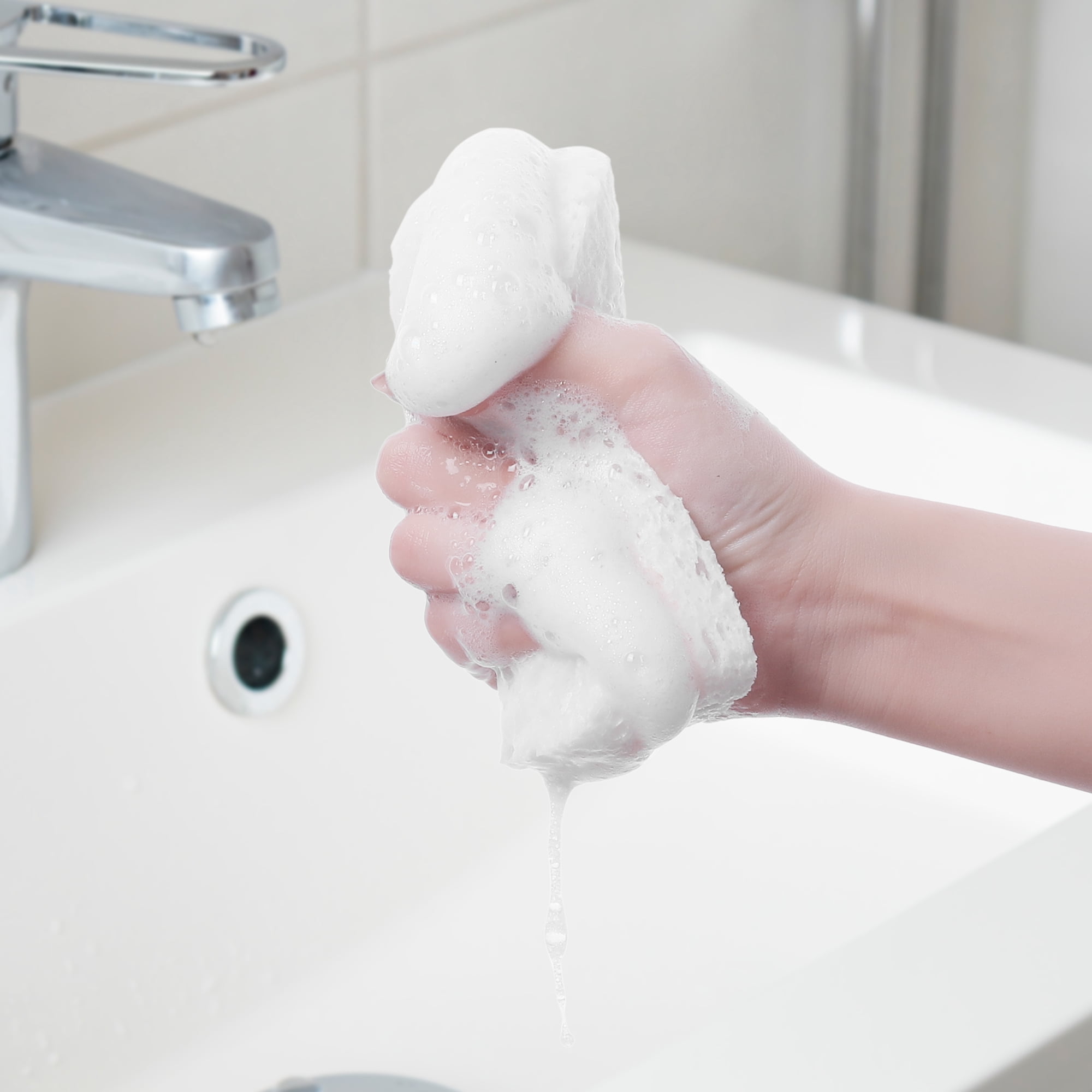 Unique Bargains 5 Pcs Non-Scratch Scrub Dish Sponges Dual Sided Cleaning Sponge Grey
