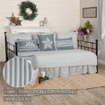 thumbnail image 5 of VHC Brands Farmhouse Bedding Sawyer Mill Ticking Cotton Split Corners Striped Rectangle Sham Skirt Daybed Quilt Set, Blue, 5 of 7