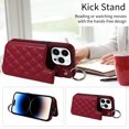 thumbnail image 3 of iPhone 14 PRO Case ,Card Slots Leather Wrist Strap Phone Cover for iPhone 14 PRO, 3 of 5