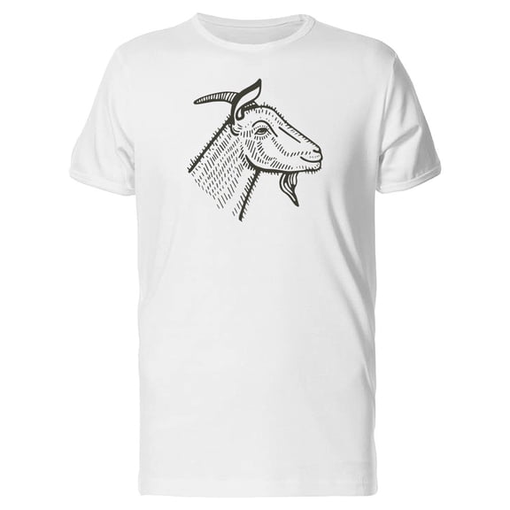 Sketch Of A Goat With One Horn Tee Men's -Image by Shutterstock