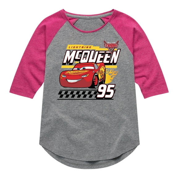 Disney's Cars - Lightning McQueen 95 - Toddler And Youth Raglan Graphic T-Shirt