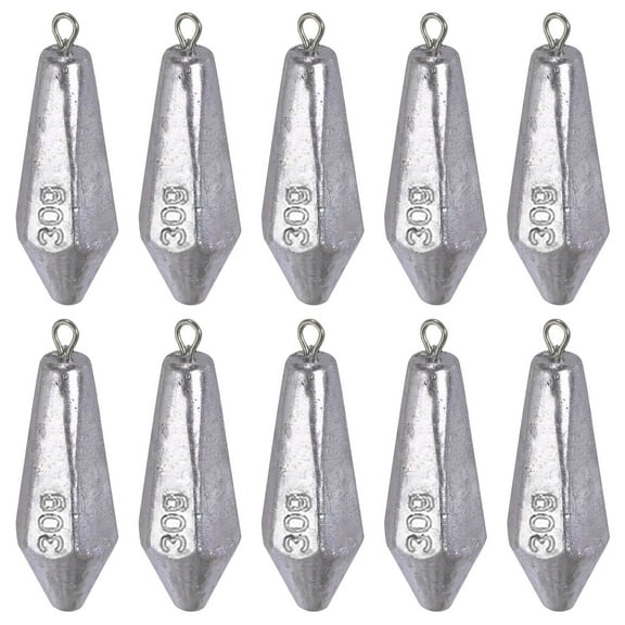 8pcs 40g Drop Shot Fishing Sinkers Kit Hexagonal Shape Lead Sinker Weight Kits Fishing Accessories 20g 30g 60g 80g 100g
