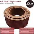 thumbnail image 2 of ELW 9-10 oz. 3.6-4mm Cognac Straps, Belts, Strips 2"x60" 5.1x152cm - Belt Grade Latigo Leather for Cowhide Heavy DIY Craft - Pet Collars, Blanks, Accessory, Jewelry, Key Chains, 2 of 9