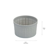 Simplify 6 Pack Multi-Sized Organizing Basket Plastic Storage Set in Grey