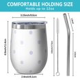 thumbnail image 5 of Modern 12oz Stainless Steel Insulated Wine Tumbler with Lid and Straw – Double Wall Vacuum Mug for Hot & Cold Drinks, 304 Steel Interior, Sweat-Free Design, 5 of 5