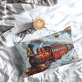 thumbnail image 5 of Honeii Red Train Hot Air Balloon Print Pillow Cases,Plush Throw Pillow Covers,Decorative Pillowcase for Sofa, Couch, Living Room-14"x20", 5 of 6