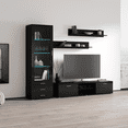thumbnail image 3 of Soho 1 Modern Wall Unit Entertainment Center with 16 Color LED Lights, 3 of 5