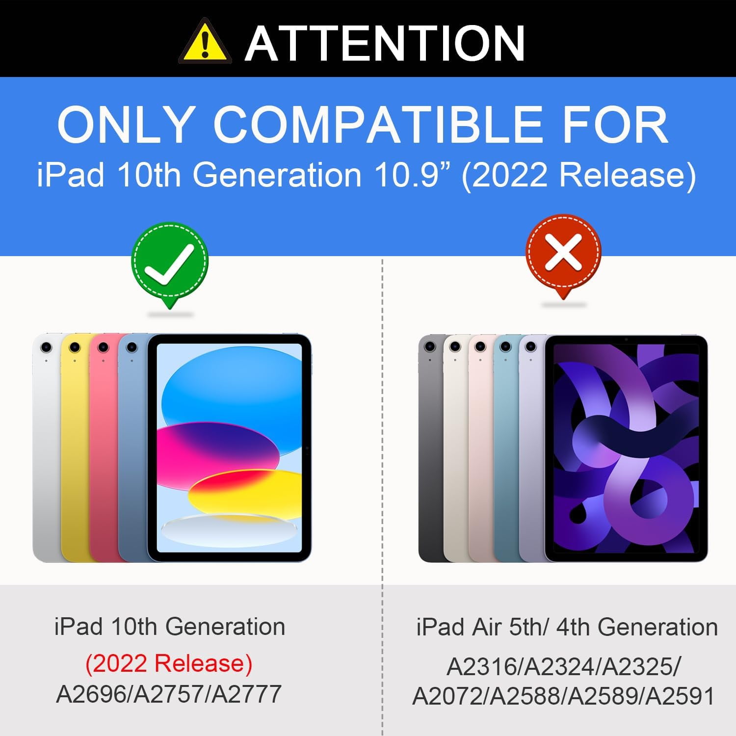 Allytech iPad 10th Gen Case, iPad 10.9" 2022 Case, PU Leather Butterfly Embossed Shockproof Auto Sleep Wake Pencil Holder Kickstand Elastic Band Protective Case Cover for Apple iPad 10th Gen 10.9"
