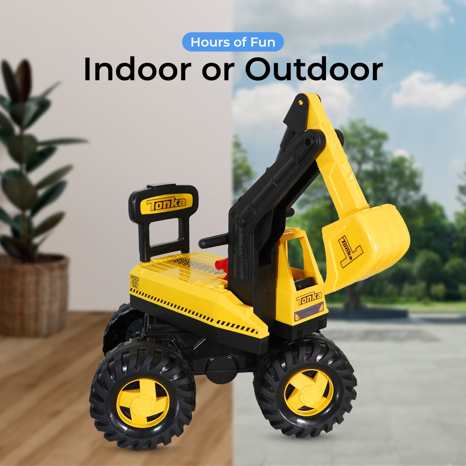 Tonka Excavator Foot to Floor Ride On for Kids