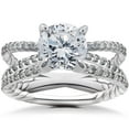 thumbnail image 1 of 5/8ct Diamond Isabella Engagement Ring Setting & Matching Wedding Band, 1 of 4