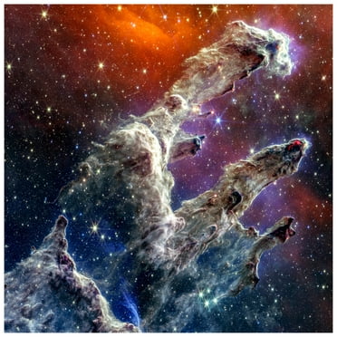 "Eagle Nebula: Pillars of Creation" Frameless Free Floating Reverse Printed Tempered Glass Wall Art