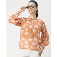 thumbnail image 5 of Moomaya Fashionable V Neck/Tie Up Neck Top - Long Sleeves, Regular Fit, 5 of 9