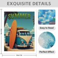 thumbnail image 3 of Diamond Art Kit for Adults, Cartoon Summer Beach Print No.68 Diamond Painting for Adults Beginners, 5D DIY Diamond Art Painting Kits, Colorful Diamond Painting Craft for Home Decor 12x16, 3 of 7