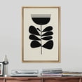 thumbnail image 2 of PixonSign Framed Canvas Print Wall Art Duotone Geometric Retro Vintage Dark Flower Abstract Shapes Illustrations Modern Art Boho Decorative Chic for Living Room, Bedroom, Office - 16"x24" NATURAL, 2 of 5