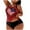 Wine, variant on Riecok Tankini Swimsuits for Women Plus Size Two Piece Bathing Suits Solid Modest Tank Top and Shorts Beach Swimwear