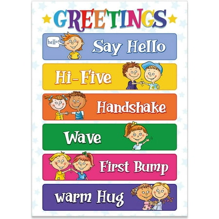 Large Educational Greetings Poster Teacher Supplies Classroom Supplies ...