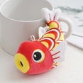 thumbnail image 3 of 12cm Fish Plush Pendant Cute Expression Exquisite Backpack Pendant Cartoon Small Carp Keychain, 3 of 5