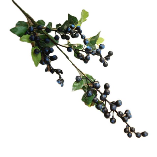 sweethay Navidad artificial bayas rojas pequeña espuma fresca fruta falsa simulación hogar Navidad fiesta DIY accesorios de decoración Kits de decoración para fiestas azul sweethay JJ16241-05