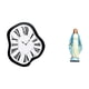 thumbnail image 1 of Reloj acrílico de lujo con forma de derretimiento, de la estatua de Graceful Mary. Arte de pared creativo único. Escultura religiosa para escritorio,, 1 of 8