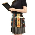 thumbnail image 2 of Yayeee Waist Apron with Pockets for Cooking Waterproof Half Server Aprons, Orange Geometric, 2 of 7