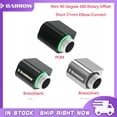 thumbnail image 2 of MINI 90 Degree 360 Rotary Offset , G1/4" Fittings,Short 21mm Elbow Connector For Computer Liquid Loop Build,TWT90-M Brass Black, 2 of 4