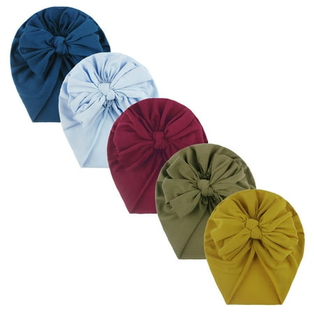 

Bow Solid Girls Baby Kids Knotted Toddler Hat Headwear Girl Hat