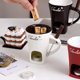 thumbnail image 5 of Taza para derretir chocolate CREHNIL, mini fondue de queso y caramelos con tenedores (marrón), 5 of 5