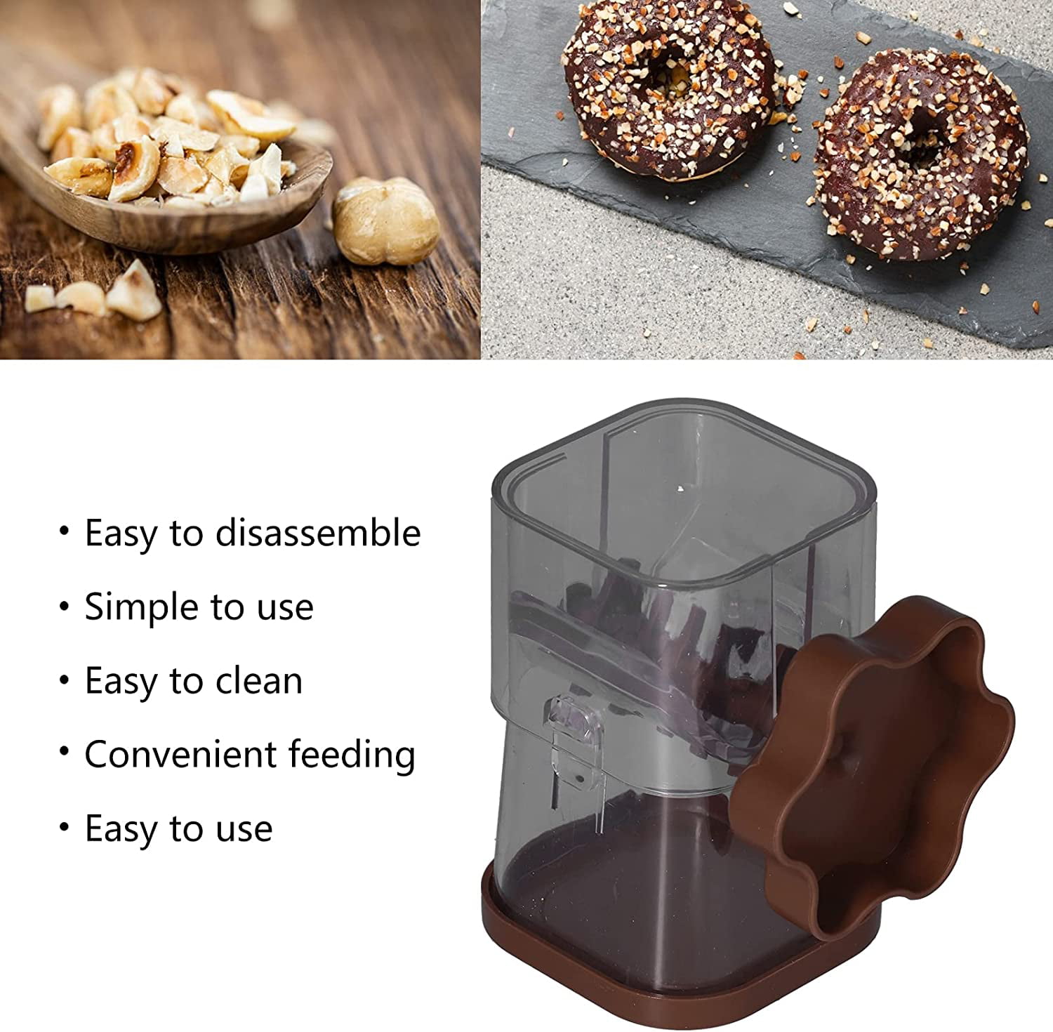 Buwico Manual Nut Grinder with Hand Crank Nut Chopper for Different Nuts  for Baking for Kitchen