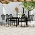 thumbnail image 1 of vidaXL 7 Piece Garden Dining Set Black, 1 of 4