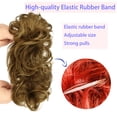 thumbnail image 2 of Hisgeru Brown Tousled Messy Bun Hairpiece Hair Extension Ponytail with Elastic Rubber Band, 2 of 6