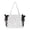 White (feeding plate), variant on Cute Polka Dot Nylon Ribbon Ita Tote Bag for Women, Satin Clear Display Window, Large Capacity, Handheld Shoulder Bag with Grid Pin Board (14.2"x4.7"x11.0", 0.77lb)