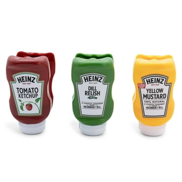Heinz Bottle Chip Clips Picnic Pack | Set of 3 | Ketchup, Mustard, Relish