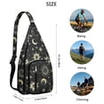 thumbnail image 2 of Steampunk Cosmic Sling Backpack - Vintage Astronomical Map Print, Fashionable Crossbody Bag for Students & Office Workers, 2 of 4
