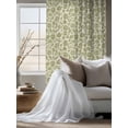 thumbnail image 4 of Sheer Curtains 63 Inch Length, Green Floral Semi Sheer Curtains Light Filtering Window Treatment, Vintage Rustic Botanical Spring Privacy Voile Drapes for Living Room Bedroom 52x63 Inch, 4 of 7